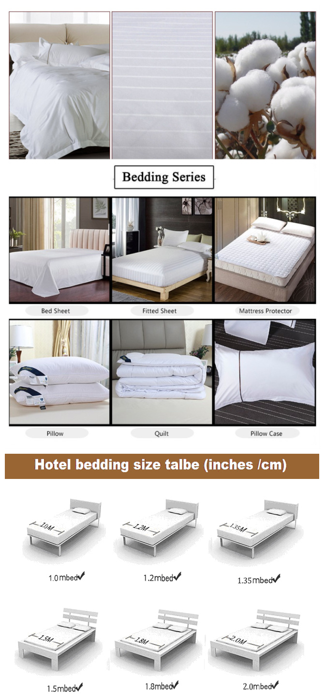 High Quality Wholesale 100% Cotton Jacquard Weave Embroidery Flat Sheet Hotel Bedding Sets