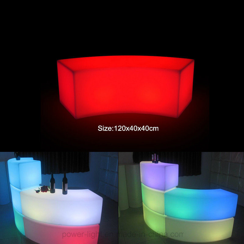 Bar Furniture Outdoor Party and Event Decor LED Bench