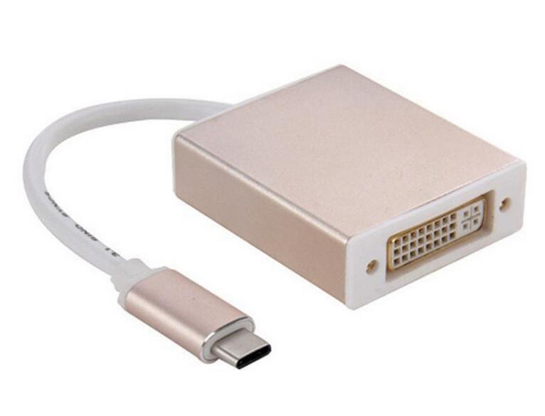 Gold/Silver 15cm USB 3.1 Type C to DVI Adapter Cable