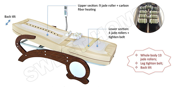 Electric Health Care Full Body Jade Thermal Massage Therapy Bed