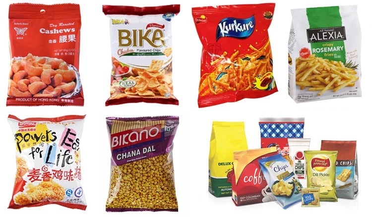 Factory Supply Nitrogen Flushing Weighing Packaging Dried Fruits Sunflower Seeds Chips Snacks Cashew Nut Lentil Packing Machine