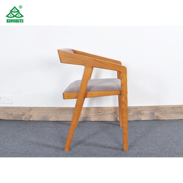 Restaurant Modern Dining Room Chairs with Wood Frame Fabric Seat