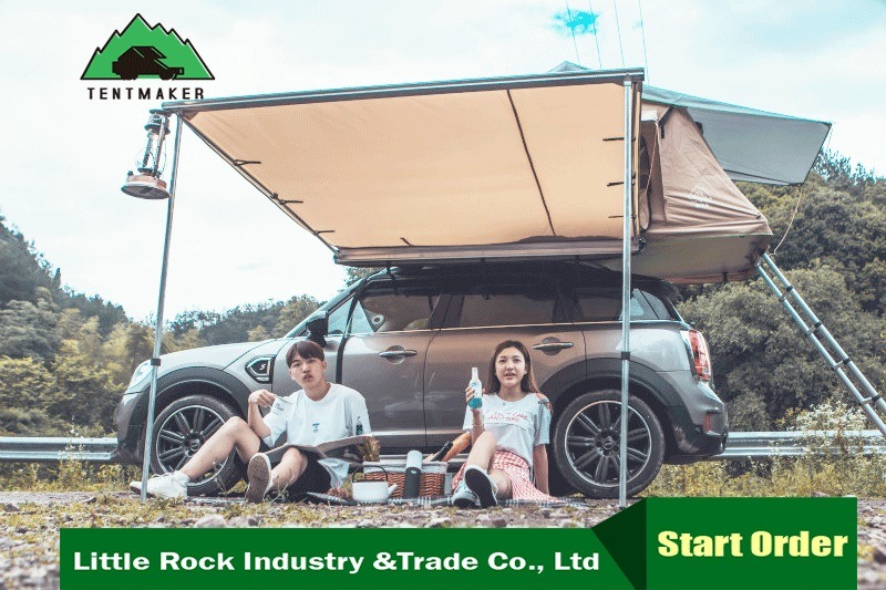 Car Side Awning for Camping 1.4mx2m Offroad Roof Top Tent