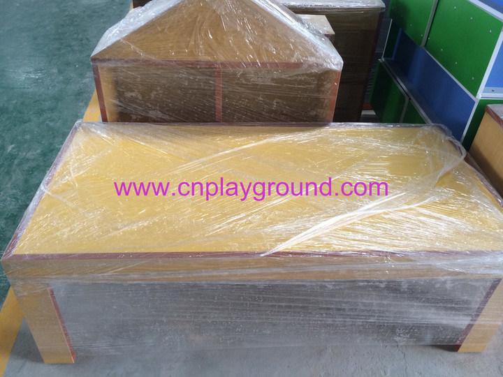 School Wooden Blue Fireproof Table Desk for Child (HG-4001)