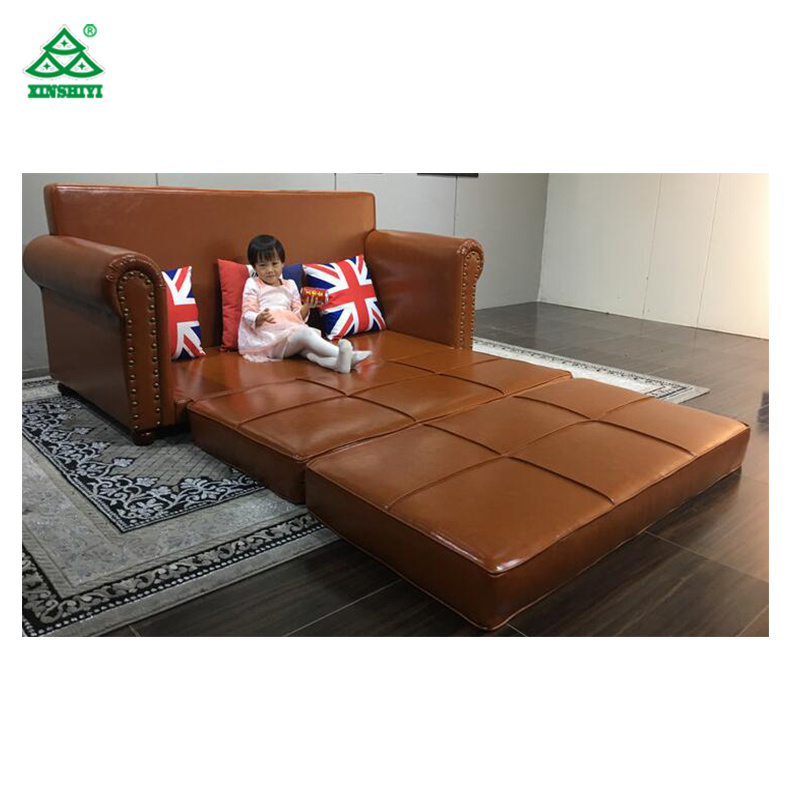 Wood Frame, Fabric Material Hotel Lobby Sofa Bed with Mattress for Modern Hotel