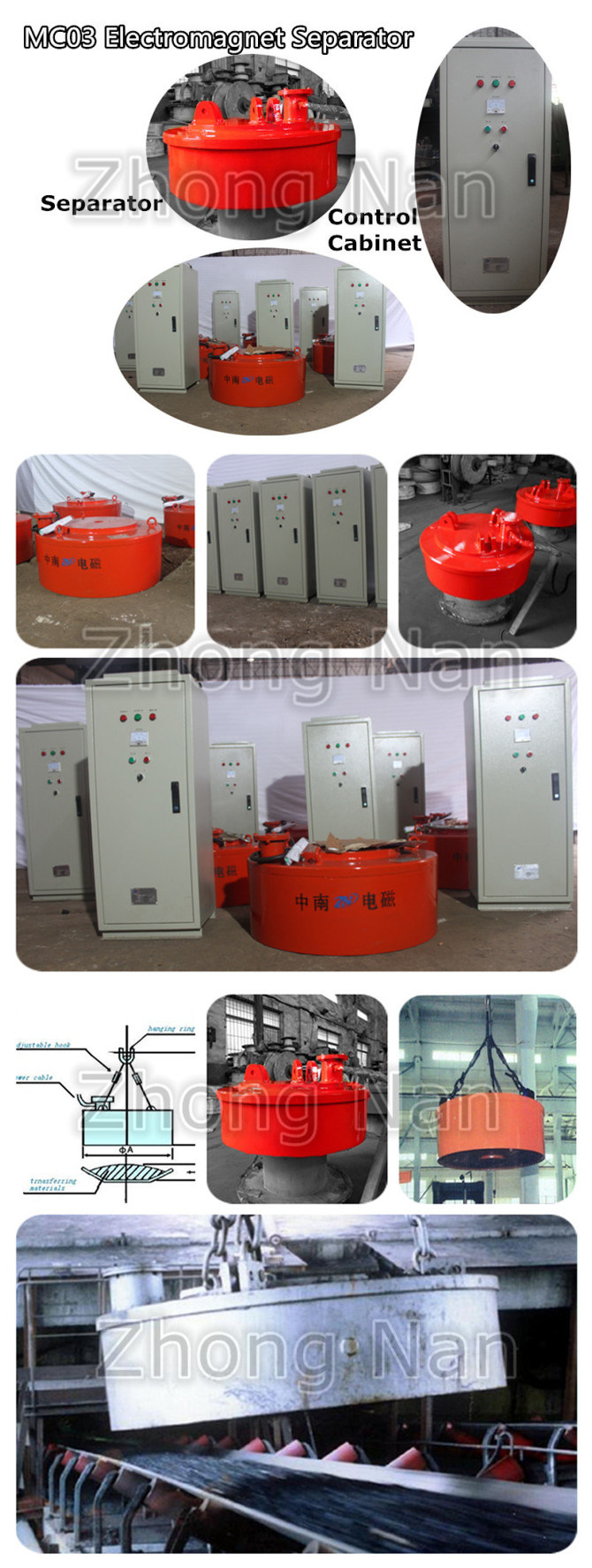 Circular Electromagent Separator Manual Discharge Type Mc03-130L