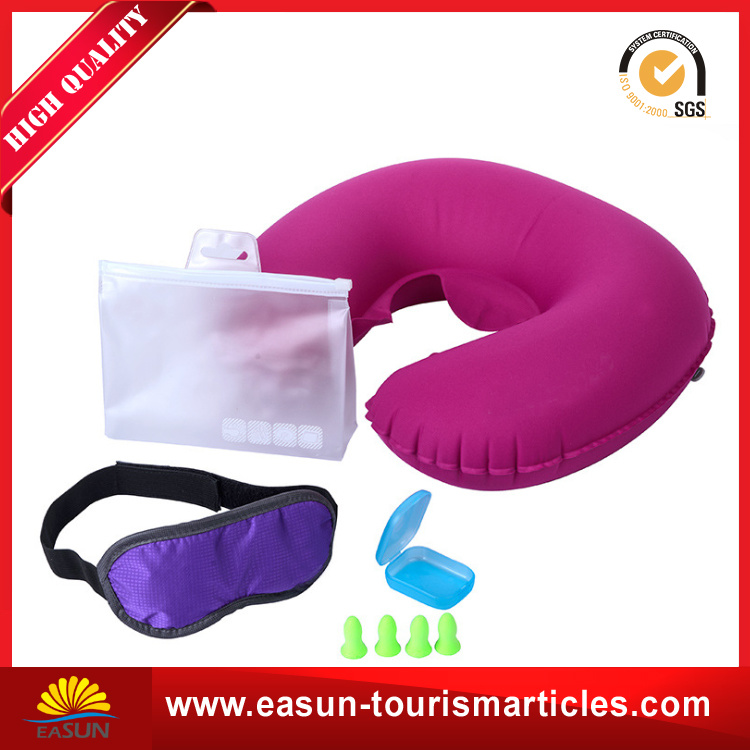 Office Sleeping Easy Carry PVC Inflatable Neck Pillow