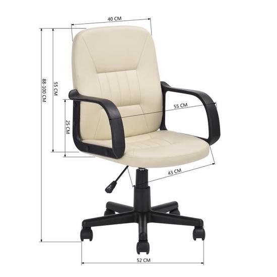 Traditional Home Office Computer Desk MID-Back PU Leather Chair (LSA-004)