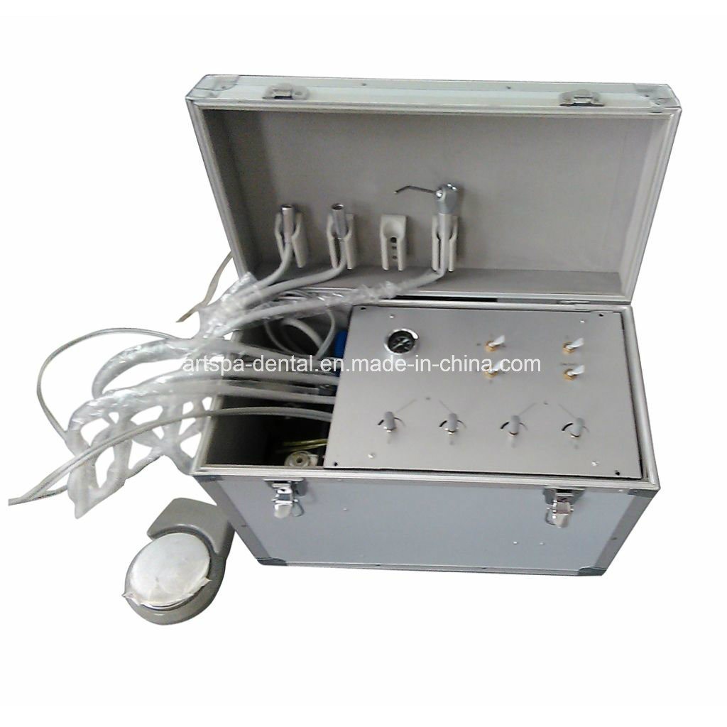 Dental Portable Tragbare Turbine Unit with Suction Air Compressor 3 Way Syringe