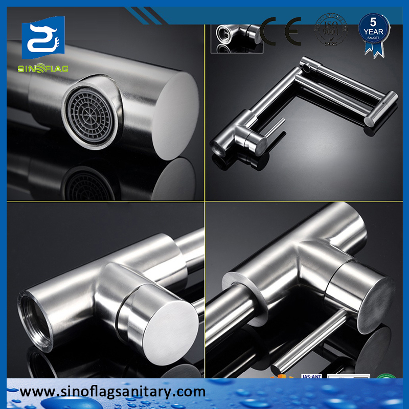 Modern Stainless Steel Folding Kitchen Tap Water Faucet