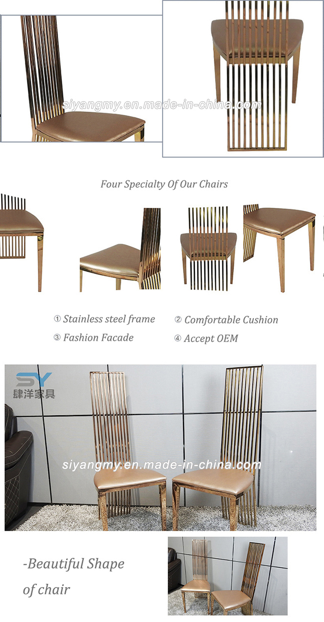 Modern PU Leather Stainless Steel Dining Chair