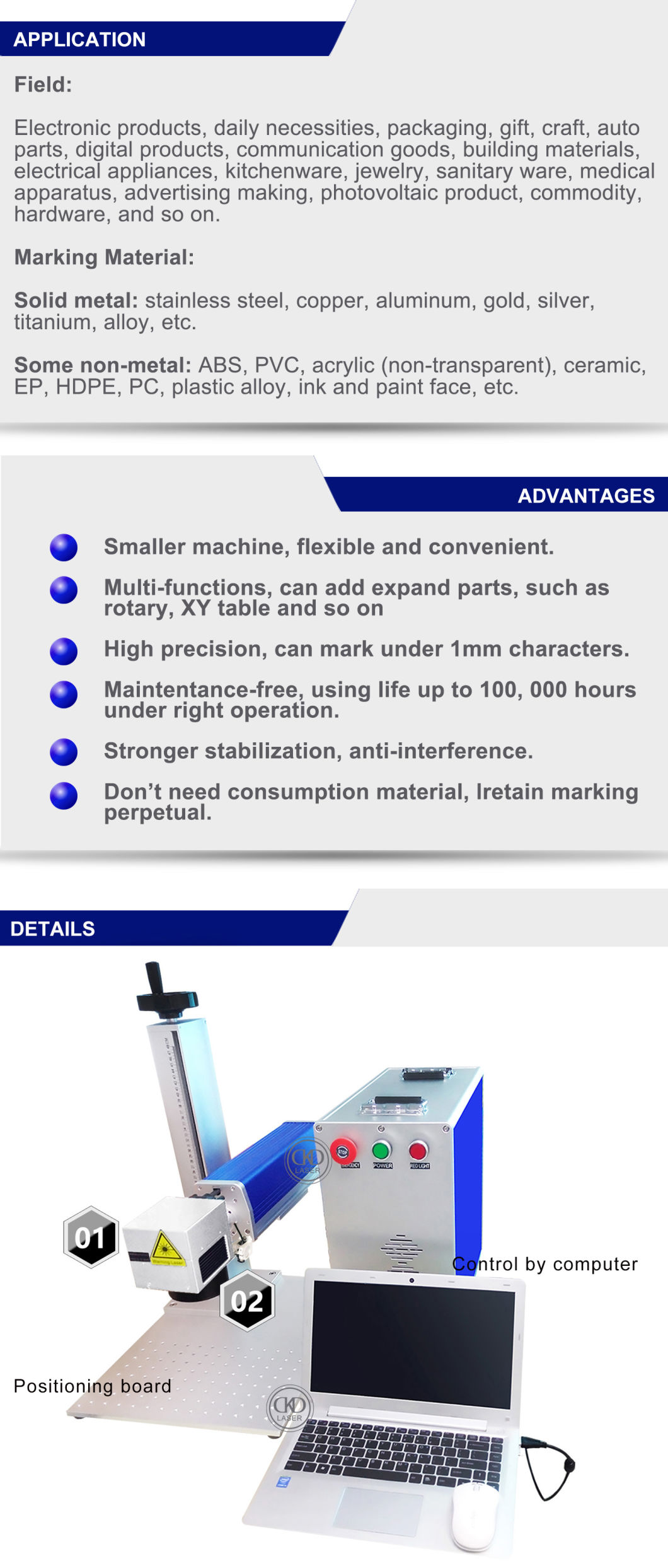 Series Number Colding Fiber Laser Machine for Metal Roll Needle