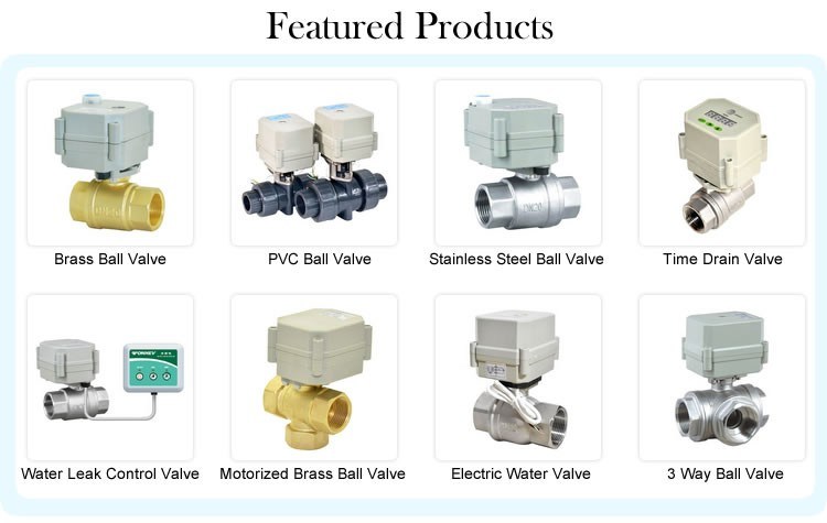 3 Way Electric Flow Control Brass Water Ball Valve Ce/RoHS Motorized Shut off Valve with Manual Operation