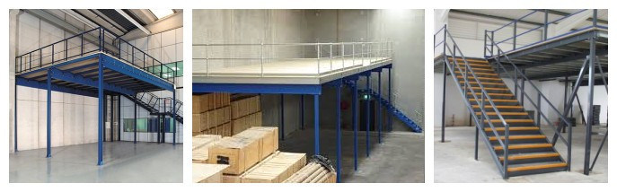 Display Steel Industrial Heavy Duty Mezzanine Floors Rack Shelving