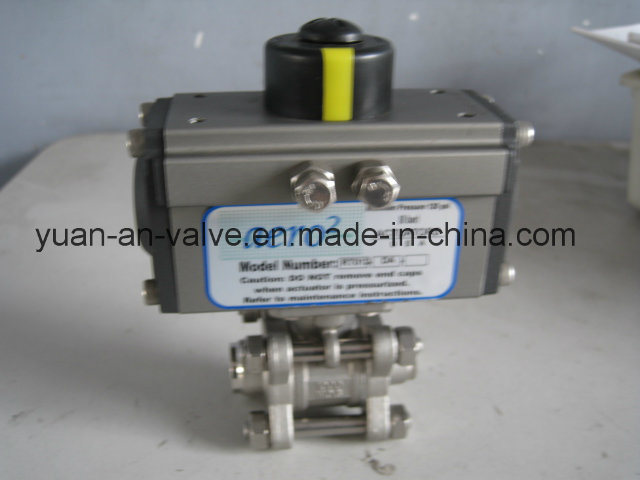 Sanitary Manual Three Pieces Stainless Steel Ball Valve