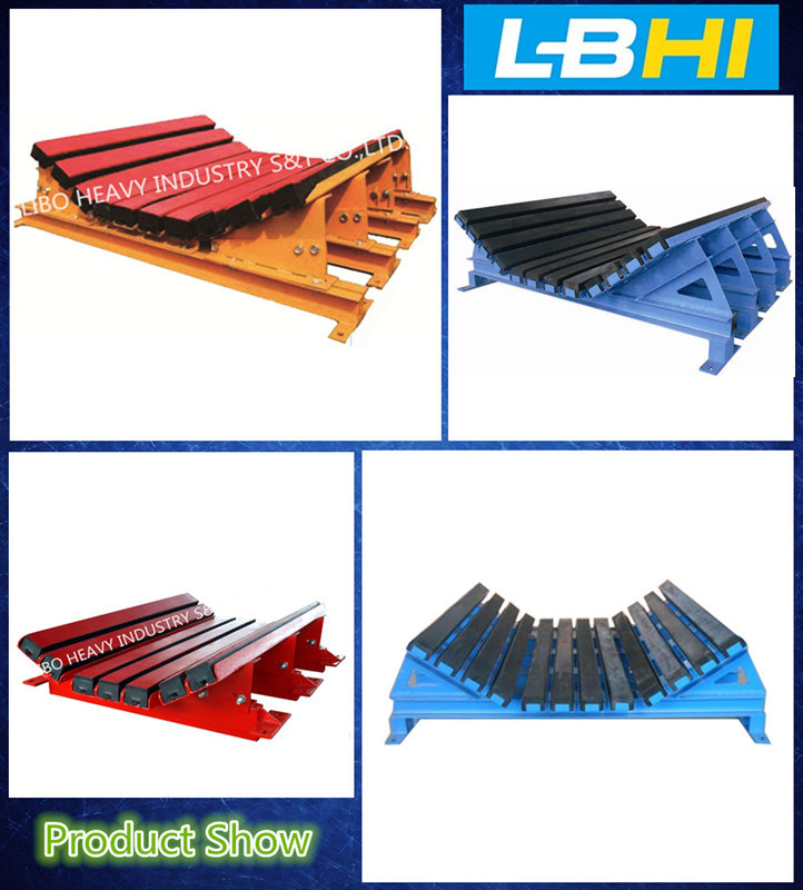 Heavy-Duty Impact Bed/ Buffer Bed with Rubber Bar for Belt Conveyor