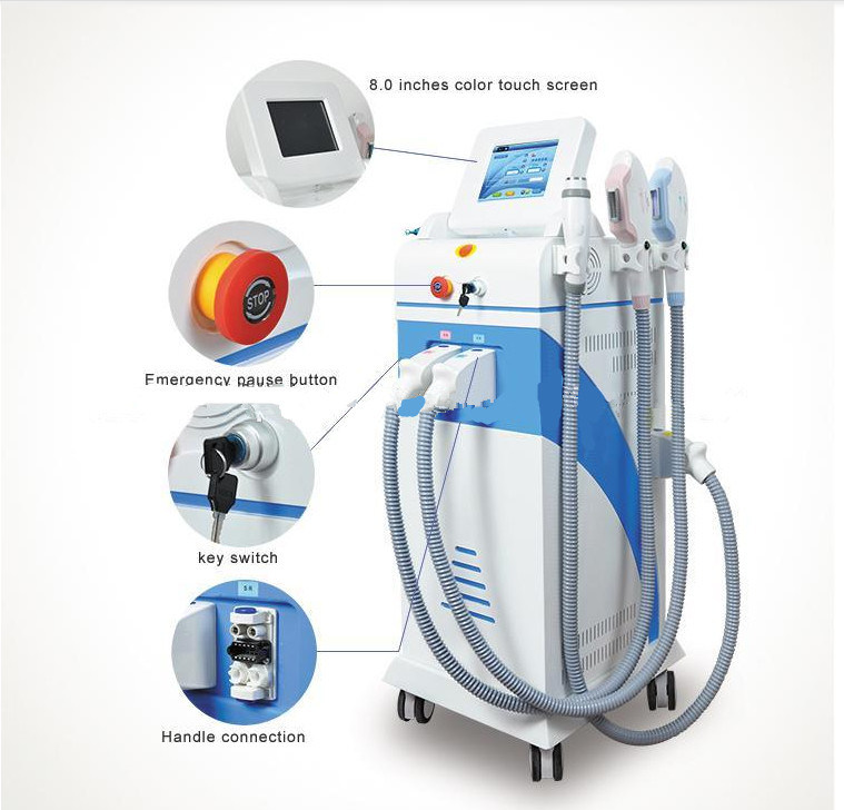 2018 Latest 4 in 1 Sr & Hr & RF & ND YAG Laser, Cheaper Hair Removal Laser Machine Prices (MSLOL02)