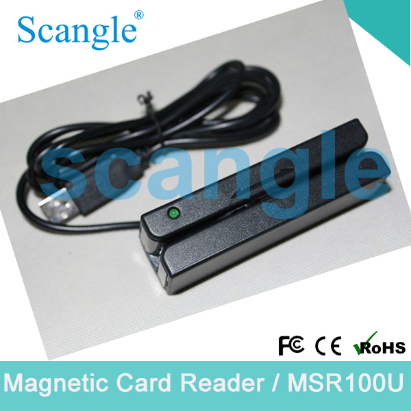 Track 3 USB Magnetic Card Reader with Dual-Direction Read Capability