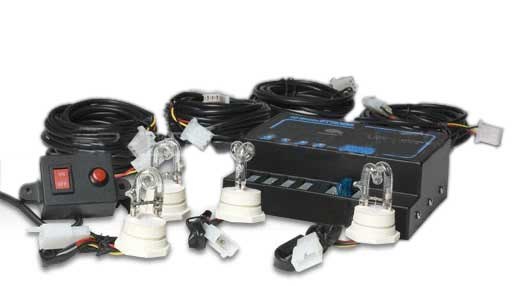 80W Police Warning Hideaway 4 Head Strobe Tube Kits (LTE437)