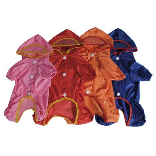 OEM Colorful Waterproof Pet Dog Hooded Nylon Raincoat