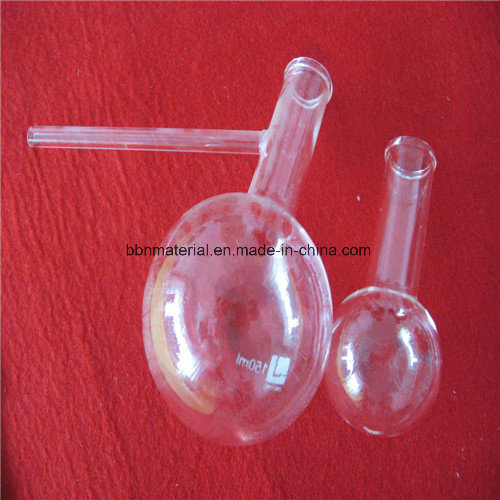 Round Bottom Quartz Glass Flask Three Necks