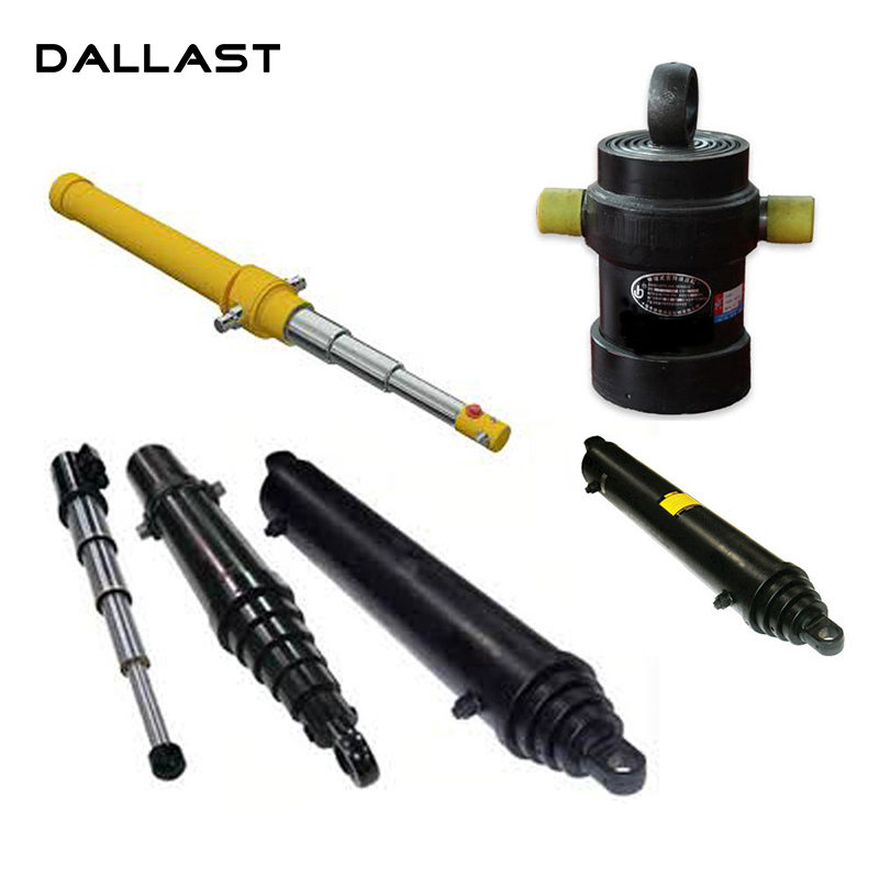 Single Acting Multistage Telescopic Hydraulic Oil Cylinder for Dump Truck