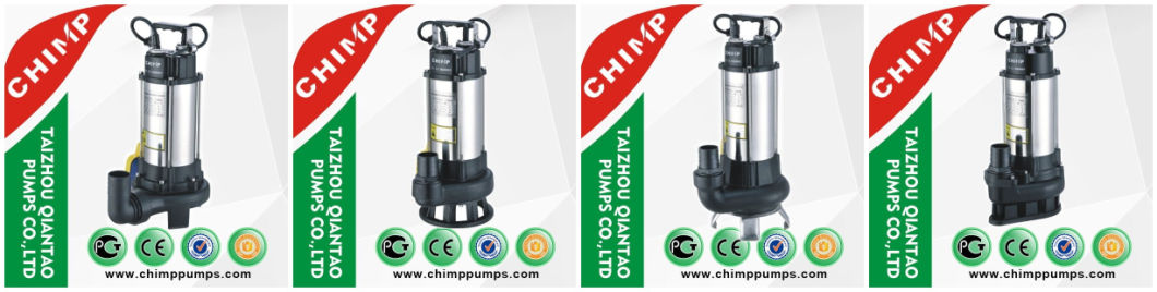 1.1kw Stainless Steel Sewage Submersible Water Pumps with Cutting Impeller for Dirty Water