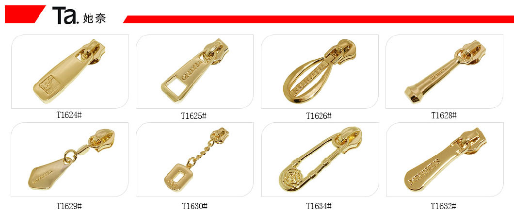 Alibaba Supplier New Fashion Shinning Zinc Alloy Metal Zipper Pull