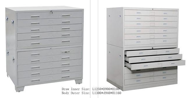 4-Door 2-Drawer Metal Filing Drawer Cabinet Office Furniture