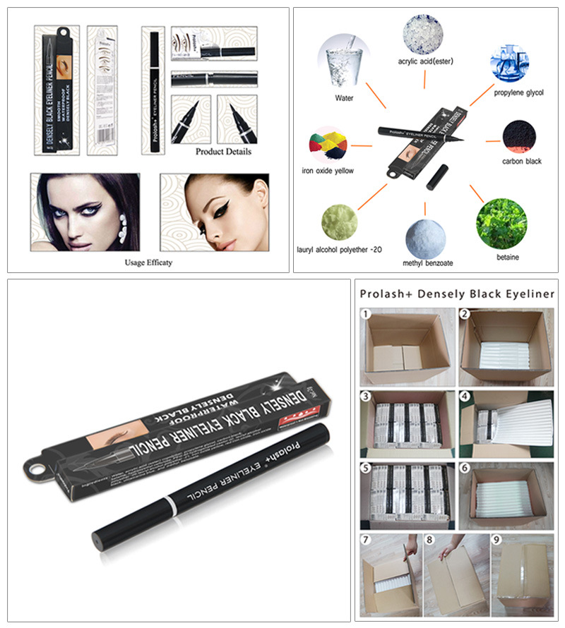 Hot Sale Europe Formulation Waterproof Eyeliner Pen in Cosmetic