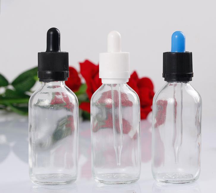 Clear Essential Oil Attar Dropper Bottle Glass with Rubber Pipette