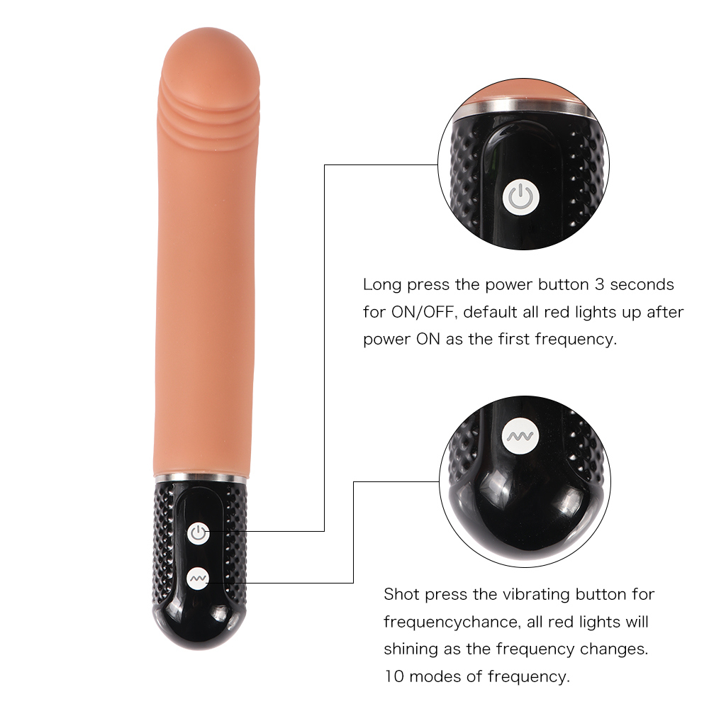 Silicon Massager Waterproof 10 Frequency Women Dildo G Spot Pussy Vagina Vibrator Sex Toy