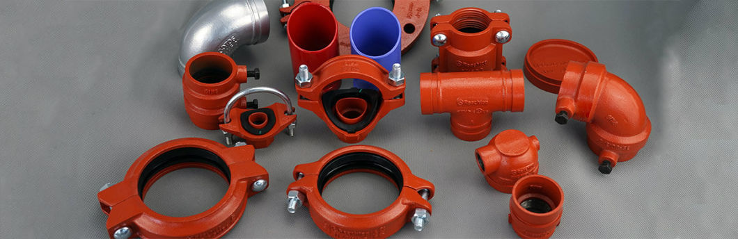 Ductile Iron Grooved Pipe Fittings and Grooved Reducing Tee Threaded