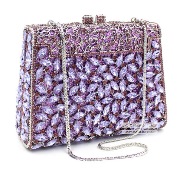 Popluar Design Lady Fashion Evening Crystalstone Clutch Bag Rhinestone Leb754