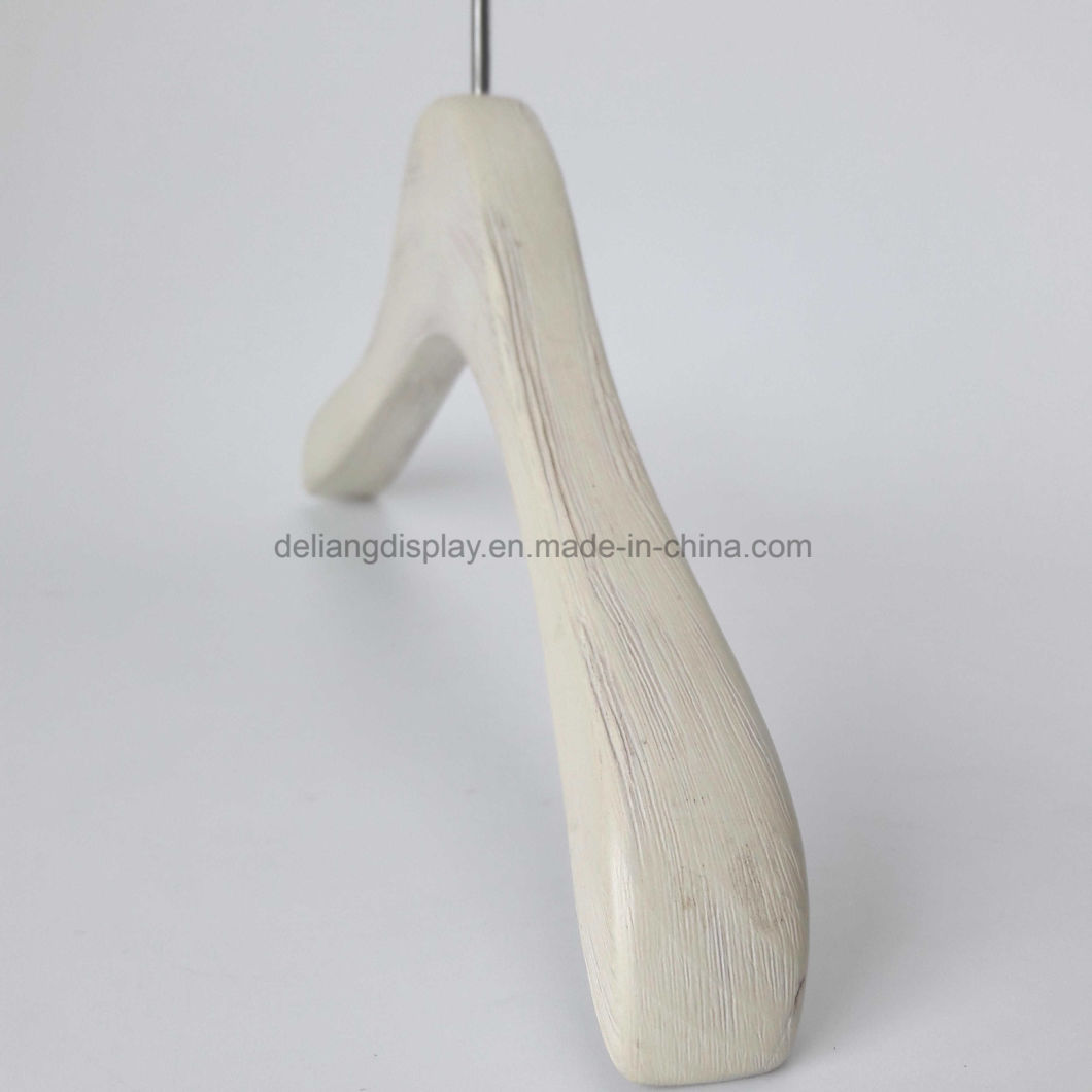 Luxury Wooden Hanger for Kids with Hand Brush White Color