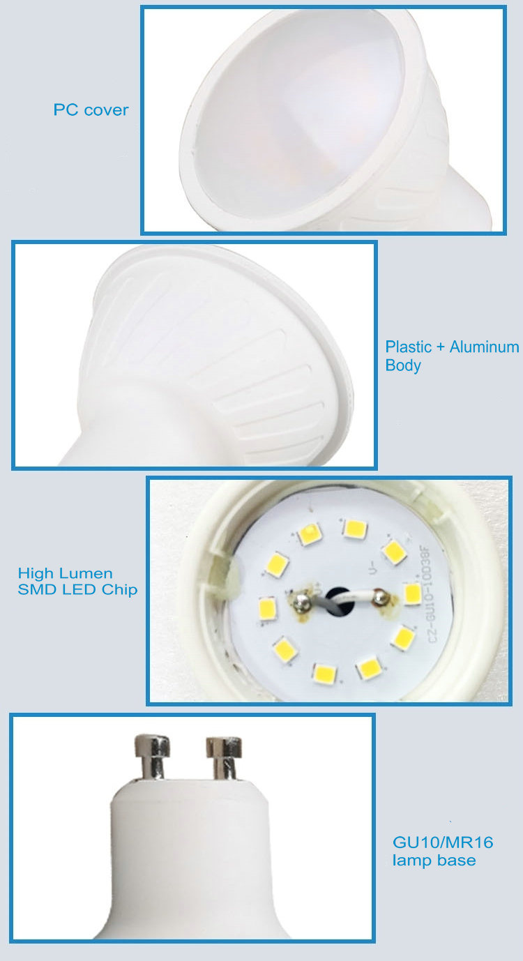 Hot Sale SMD COB GU10 LED Spotlight with Ce RoHS