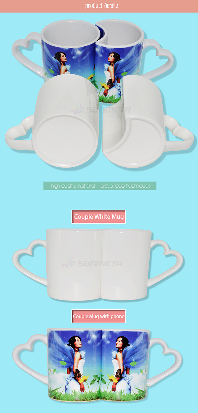 Factory Wholesale11oz Printable Cup Couple Ceramic Mug