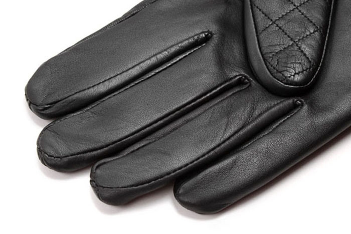 Men's Fashion Cashmere Lining Goatskin Leather Winter Warm Gloves (YKY5194B)