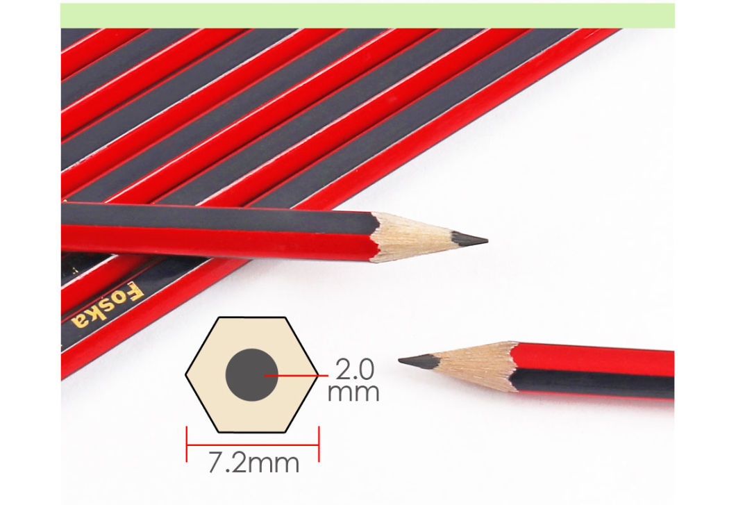 7'' Good Quality Wooden Hb Pencil with Eraser