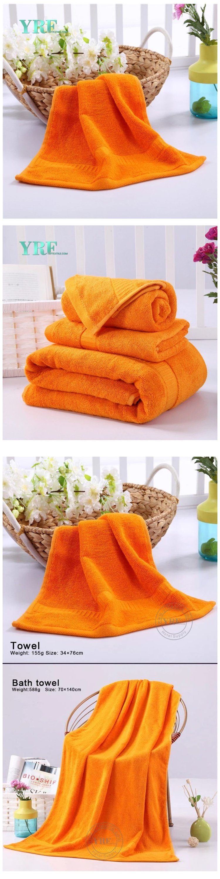 Home Using Various Color Plain Dyed Cotton Bath Towels