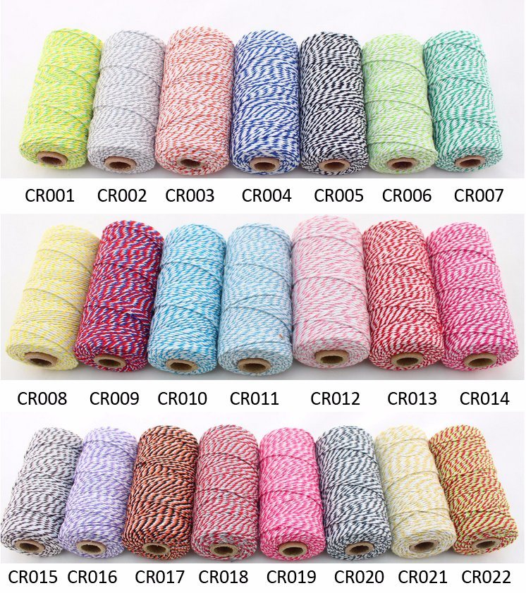 Colored Decorative Double Braided Soft Cotton Rope