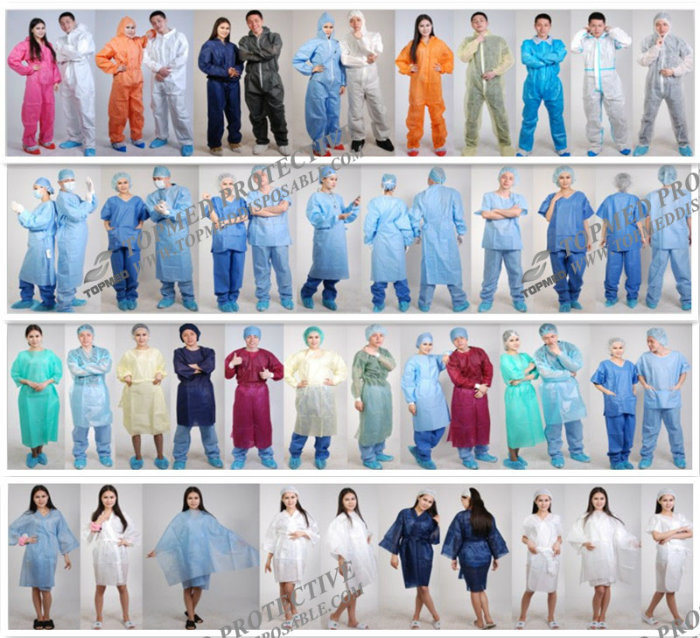 Medical Disposable Nonwoven PP Coveralls, Nonwoven Protection Suits