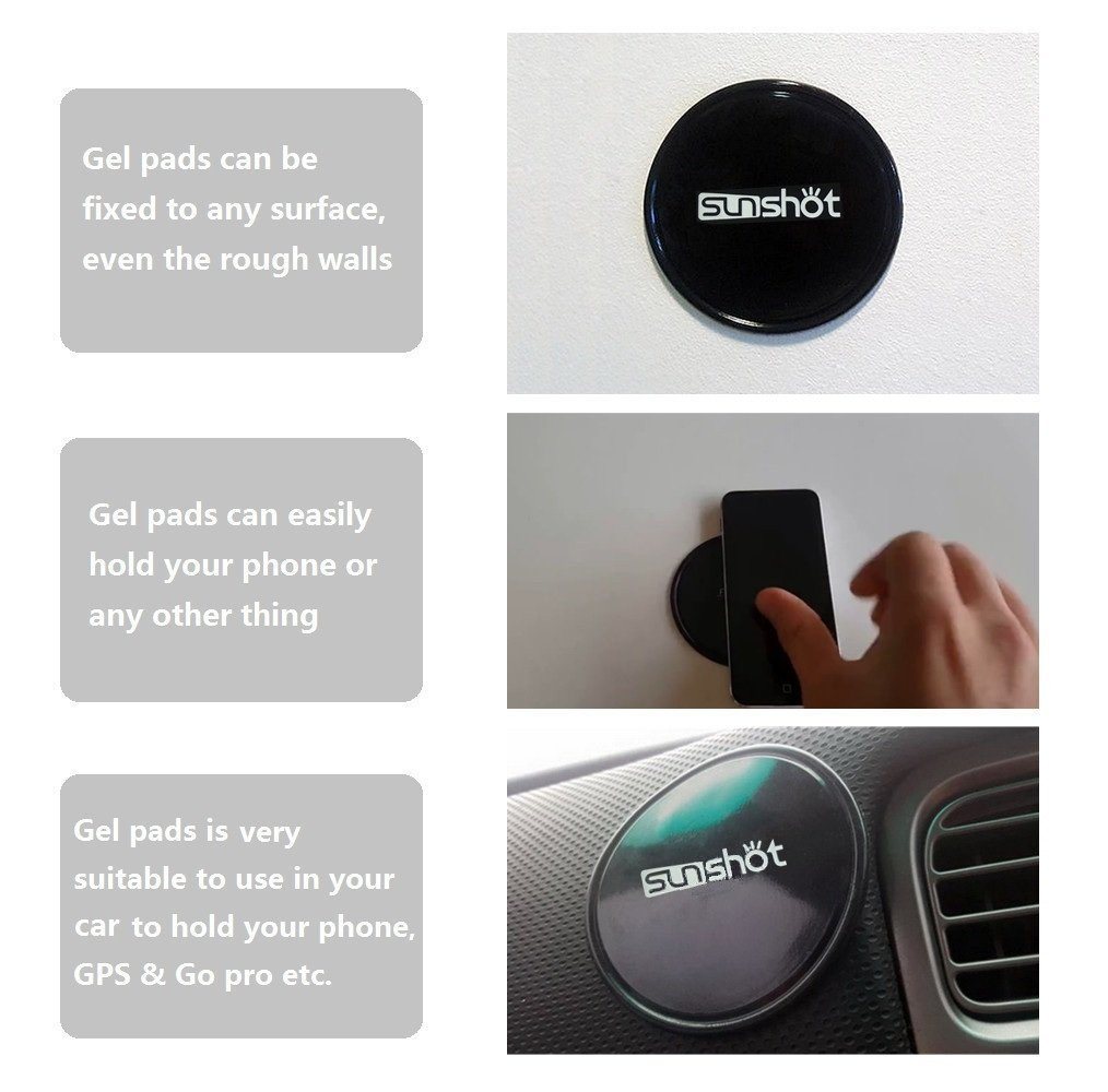 Stick to Glass/Mirrors/Whiteboards/Tile/Car GPS Nano Gel Pad Stickers