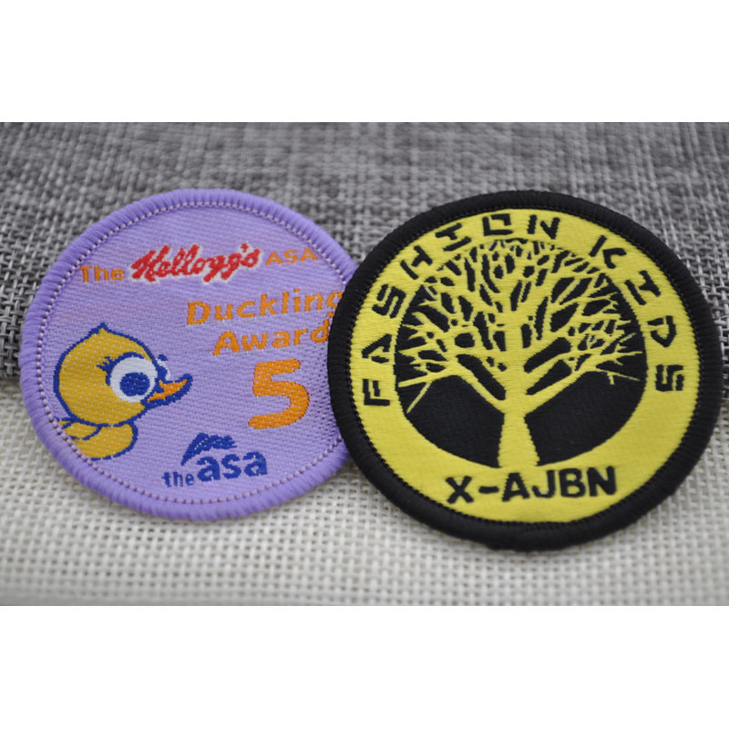 Custom Sew on Back Embroidery Woven Patch for Clothing Accessories