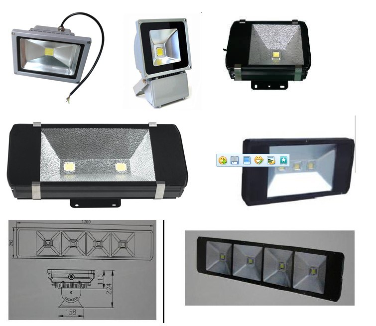Waterproof IP65 120W/140W/160W/180W/200W LED Outdoor Flood Lights