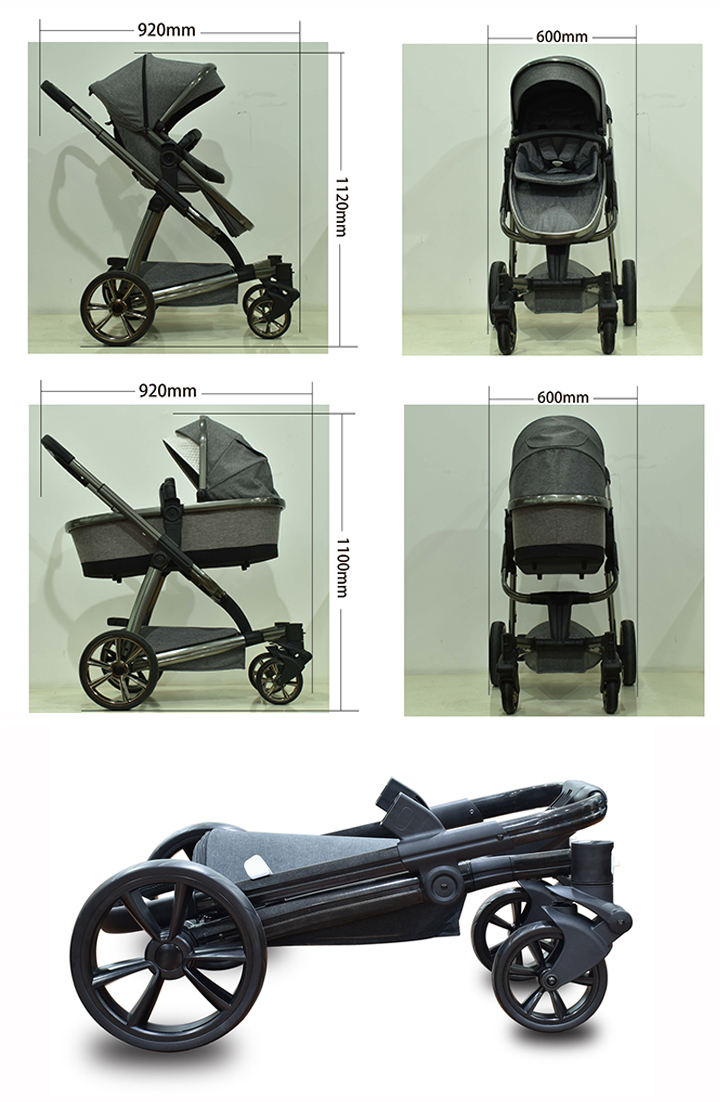 New High Landscape & Luxury En1888 Approved Alumium Tube Baby Stroller