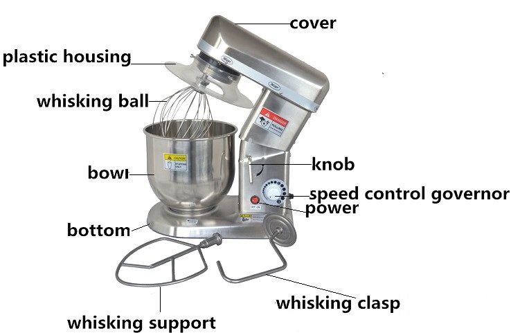 Hot Sale Stand Food Mixer with Stainless Steel Bowl
