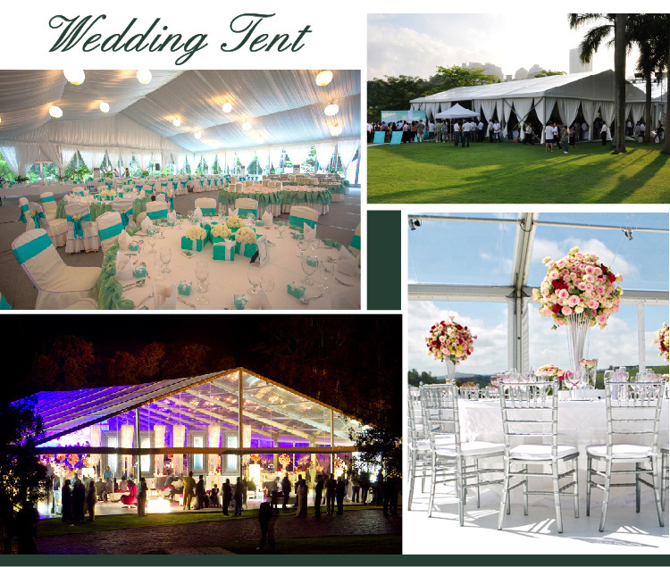 Functional Hall Tent for 1000 Personns Outdoor Wedding with Roof Ling and Curtain