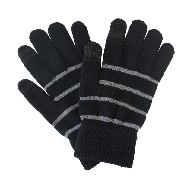 Men's Fashion Stripe Knitted Winter Warm Touch Screen Gloves (YKY5463)