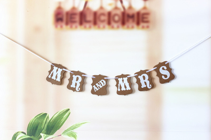 Just Married Wedding Decoration Garland Letter Banner